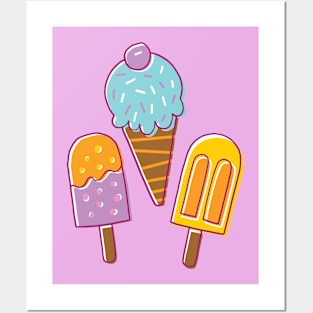 Ice Cream Cartoon Posters and Art